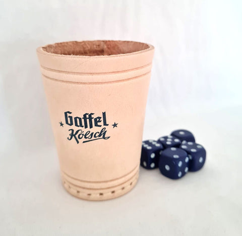 Würfelbecher Leder Gaffel Kölsch