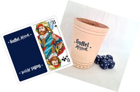 Spieleset - Skatspiel + Würfelbecher Gaffel Kölsch