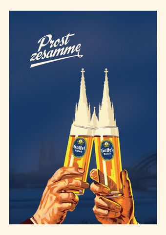 BLECHSCHILD "Prost zesamme"