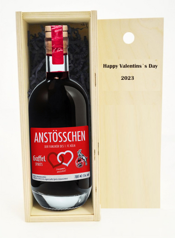 Geschenkkverpackung  FC "Anstösschen" Fanlikör 0,7 l