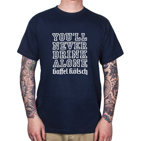 gaffel-shirt-you-never-drink-alone-blau