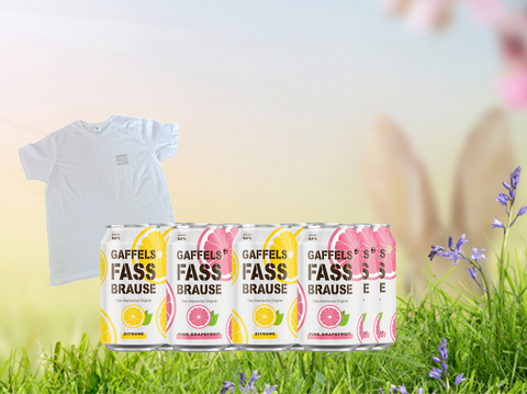 Bundle GAFFELS FASSBRAUSE 12 X 0,33L Dose + T-Shirt