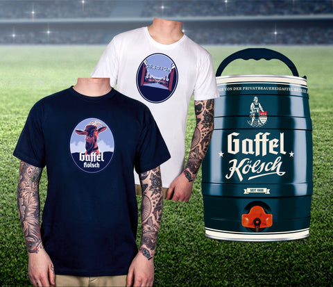 5 L Fass Gaffel Kölsch inkl. 1  X Ronny Heimann FC Motivshirt