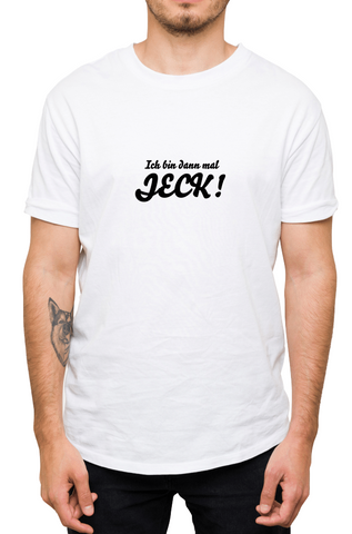 Gaffel Sprücheshirt Herren "Ich bin dann mal Jeck" weiß