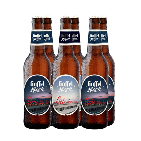 Gaffel Kölsch 6 x 0,33l Flasche "Liebe Deine Stadt"