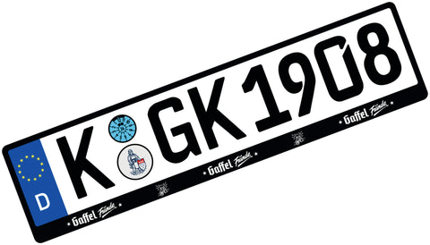 Kennzeichenhalter Gaffel Fründe