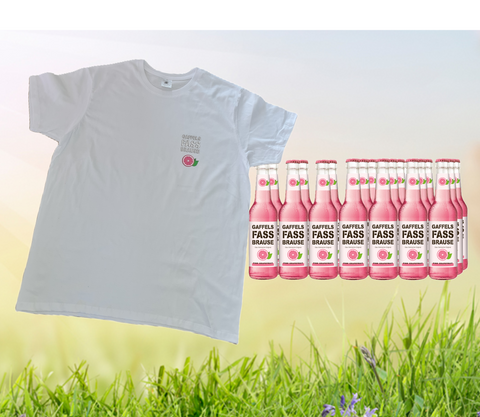 Bundle GAFFELS FASSBRAUSE Pink Grapefruit 18 X 0,33L + T-Shirt