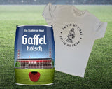 Bundle "Sonderdesign EM Stadion zo Huss" Gaffel 5l Partyfass + 1 X T-Shirt